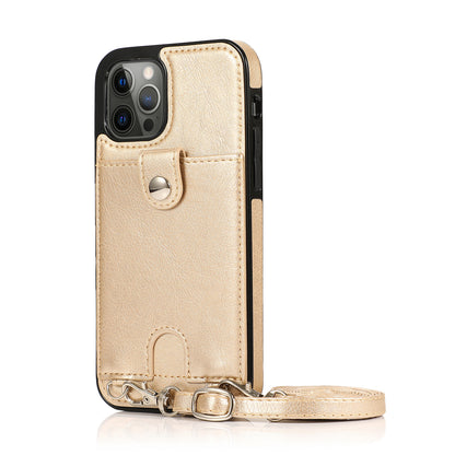 Suitable For iPhone 12promax Card Phone Leather Case Apple 13 Silicone Soft 7/8P Oblique  Phone Cover