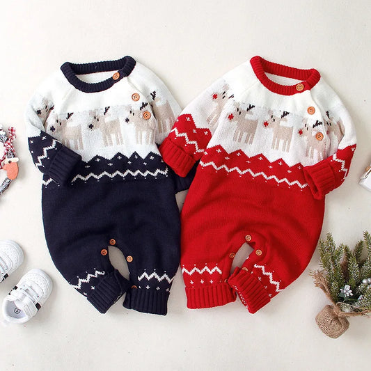 Xmas Baby Autumn Infant Clothing Baby Rompers For Baby Girls Jumpsuit Toddler Costume winter Newborn Baby Boys Clothes