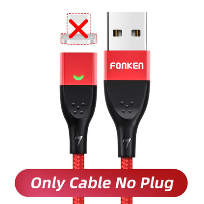 FONKEN Magnetic Cable Micro USB Type C Magnetic Charging Cables Magnetic Charger for iPhone Samsung Huawei Xiaomi Quick Charge
