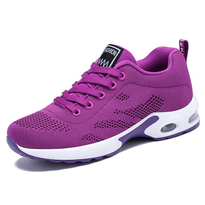 Ladies Trainers Casual Mesh Sneakers Pink Women Flat Shoes
