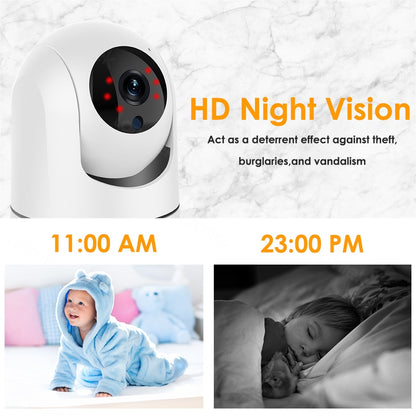 Larmtek IP Camera 5G WiFi Baby Monitor 1080P Mini Indoor CCTV Security 2K 4MP AI Tracking Audio Video Surveillance Camera Alexa